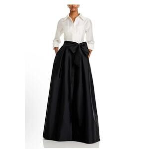 TERI JON BY RICKIE FREEMAN Taffeta Shirt Gown Sz 14 NWT $600